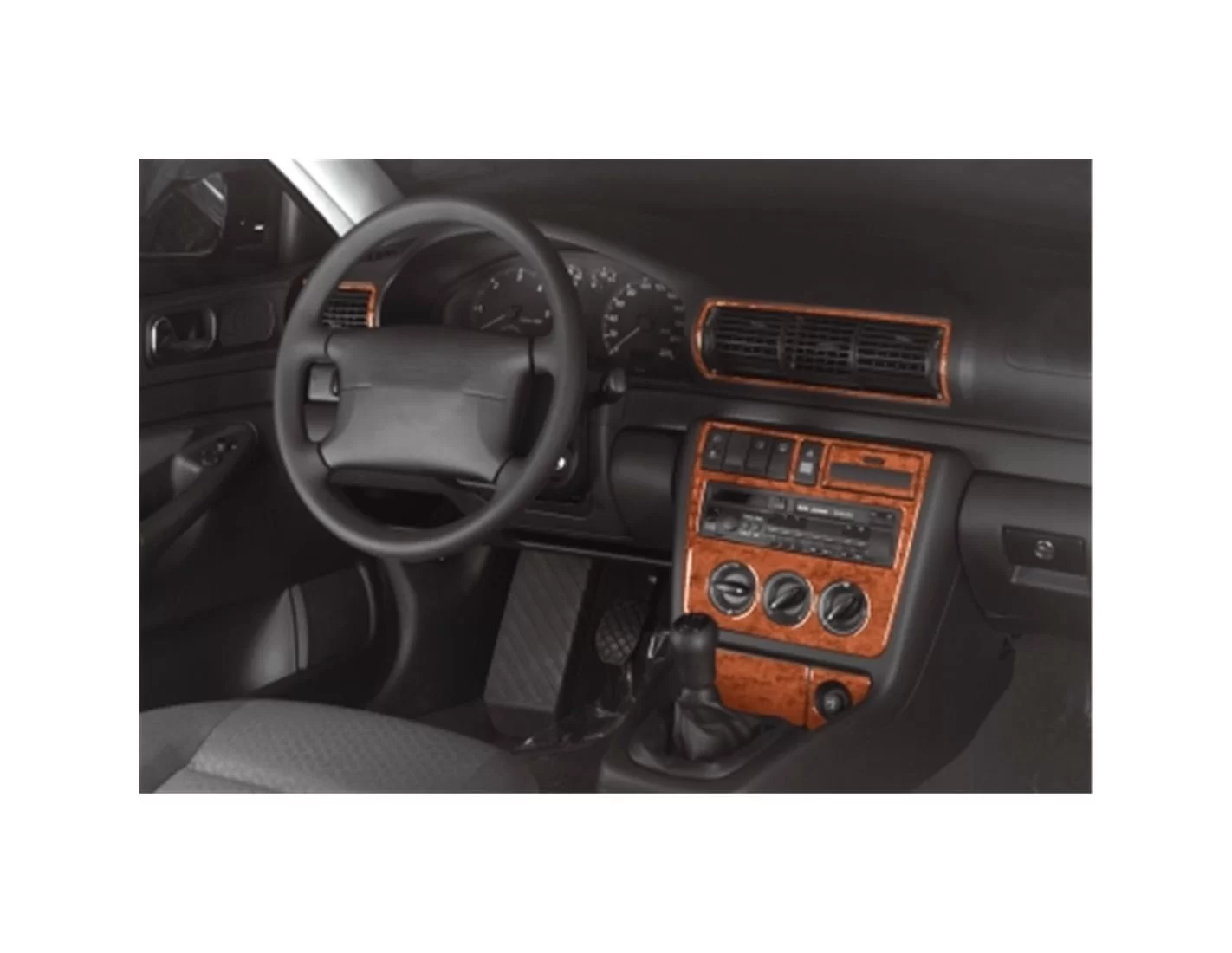 Audi A4 B5 Typ 8D 11.94-01.99 3M 3D Interior Dashboard Trim Kit Dash Trim Dekor 7-Parts