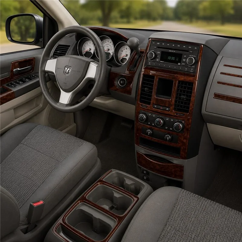 Dodge Caravan 2008+ Full Set, automatic AC controls 3D dashboard trim kit