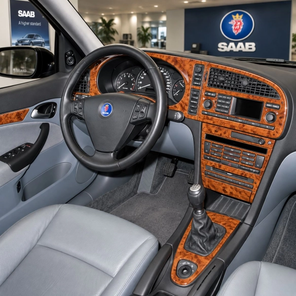 Saab 9-3 2003-2006 boîte manuelle boîte, sans Infotainment Center kit décoration intérieure tableau de bord