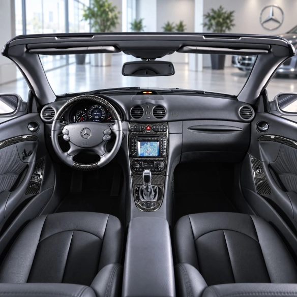 Mercedes Benz CLK W209 2003-2010 Coupe Carbio juego completo kit de molduras interiores para salpicadero 24pcs