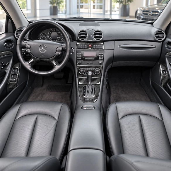 Mercedes-Benz CLK W209 2003-2010 3D Cockpit Dekor Interieurleisten Set 24-teilig