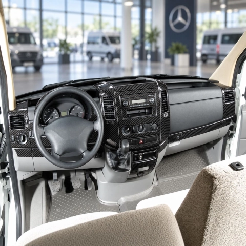 Mercedes-Benz Sprinter W906 2006-in poi kit rivestimento cruscotto e interni 3D 40 pezzi 2