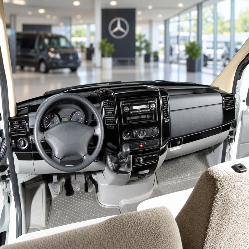 Mercedes-Benz Sprinter W906 2006-in poi kit rivestimento cruscotto e interni 3D 40 pezzi