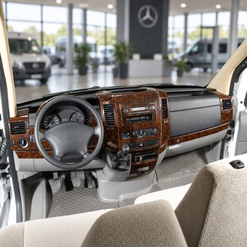 Mercedes-Benz Sprinter W906 2006-in poi kit rivestimento cruscotto e interni 3D 40 pezzi