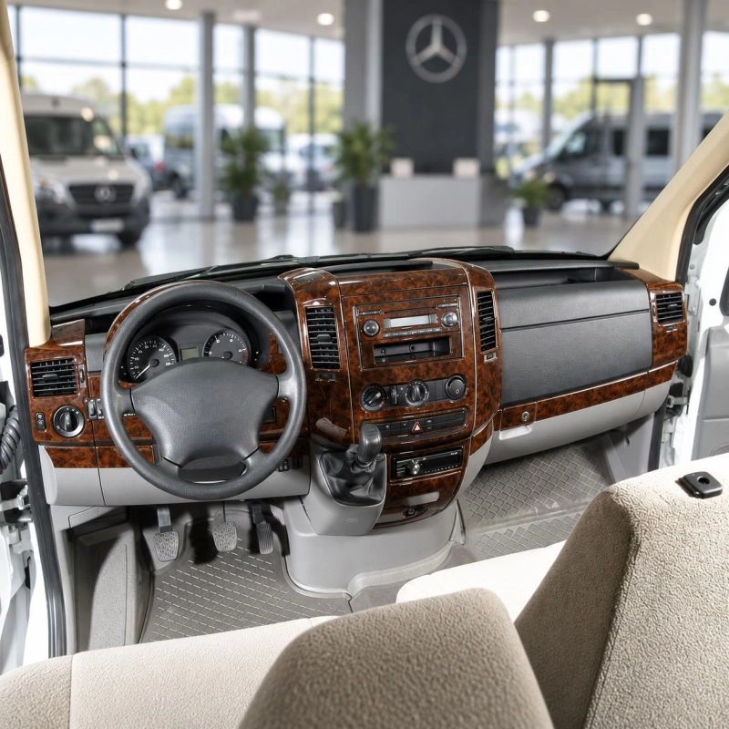 Mercedes Sprinter W906 2006-UP 3D Interior Dashboard Trim Kit Dash Trim Dekor 40-Parts