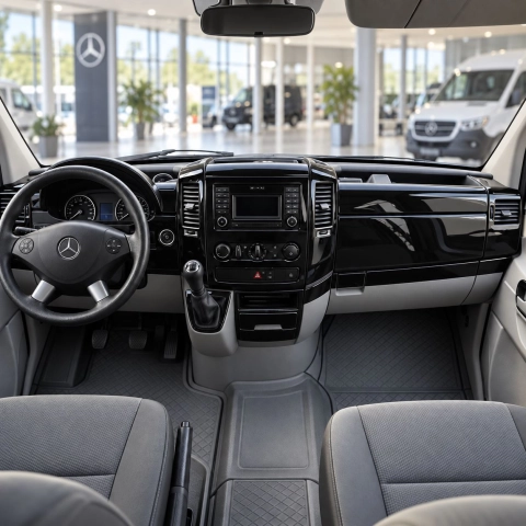 Mercedes Sprinter W906 2015-Actualidad kit 3D de molduras interiores para salpicadero 51 piezas