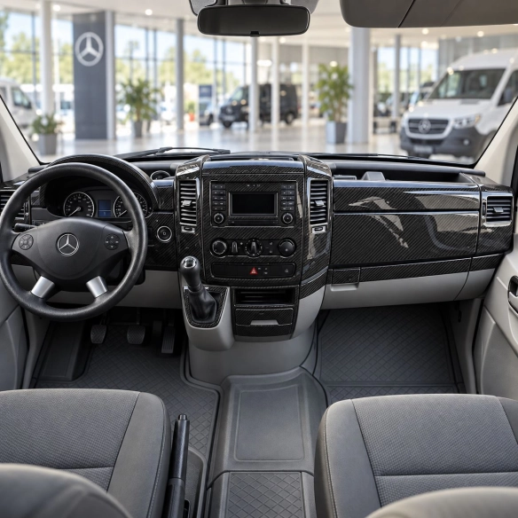 Mercedes-Benz Sprinter W906 2015-heute 3D Cockpit Dekor Interieurleisten Set 51-teilig