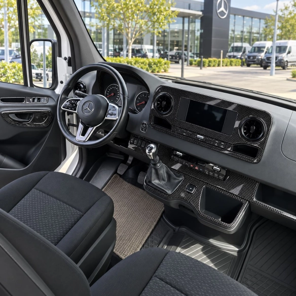 Mercedes Sprinter W907 kit de molduras interiores para salpicadero 39 piezas