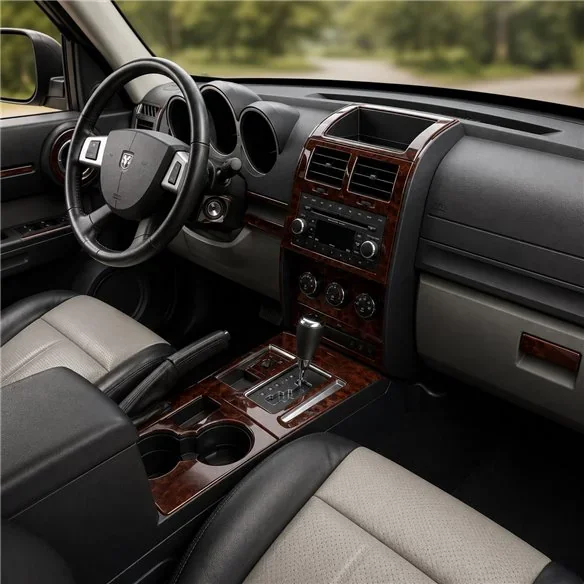 Dodge Nitro 2007+ basisset, automaat 3D dashboard sierlijstset