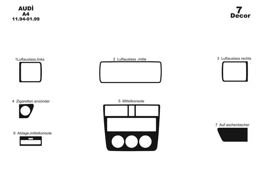 Audi a4 b5 on sale interior parts