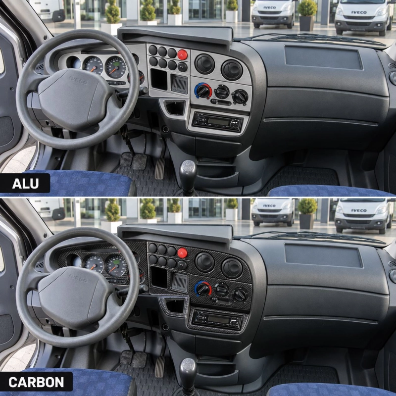 Iveco Daily City 1999-2007 3D Cockpit Dekor Interieurleisten Set 8-teilig