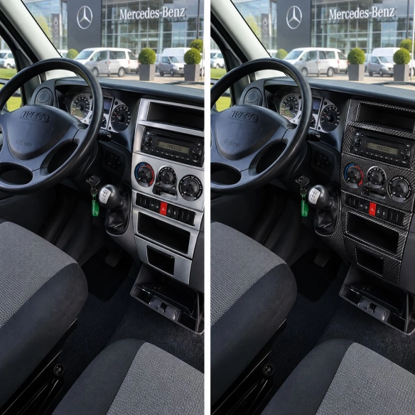 Iveco Daily 2007-UP 3D Interior Dashboard Trim Kit Dash Trim Dekor 7-Parts