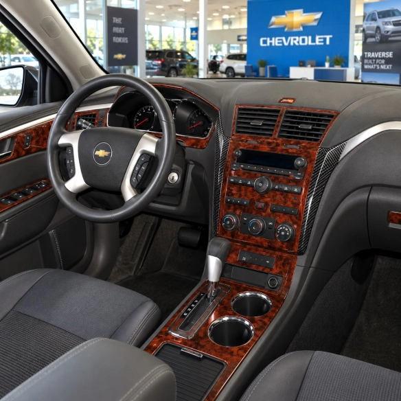 Chevrolet Traverse 2009-2013 kit rivestimento cruscotto e interni 3D 22 pezzi