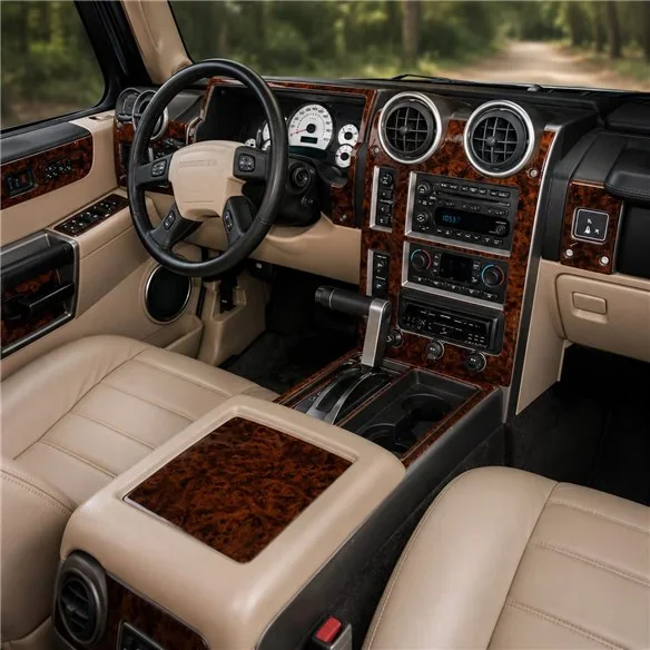 Hummer H2 2003-2007 Full Set, Without Sunroof 3D dashboard trim kit