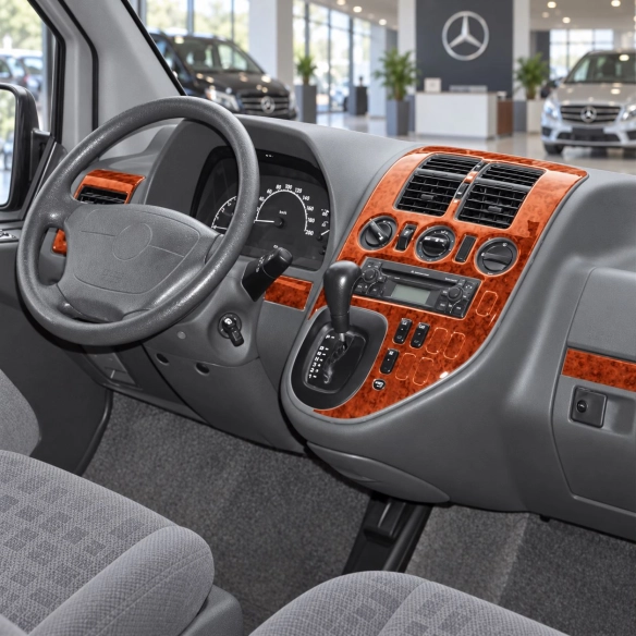 Mercedes-Benz Vito W638 1999-2004 3D Cockpit Dekor Interieurleisten Set 24-teilig