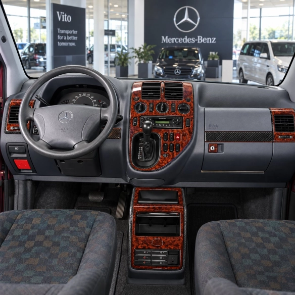 Mercedes Vito W638 V-Klasse 1999-2004 3D Interior Dashboard Trim Kit Dash Trim Dekor 39-Parts