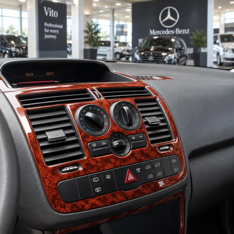 Mercedes Vito W639 2003-2006 3D Interior Dashboard Trim Kit Dash Trim Dekor 2-Parts