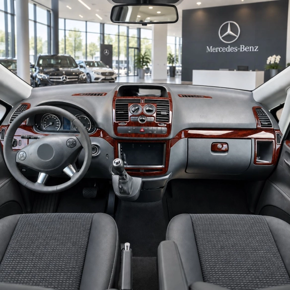 Mercedes Viano W639 2006-UP 3D Interior Dashboard Trim Kit Dash Trim Dekor 31-Parts