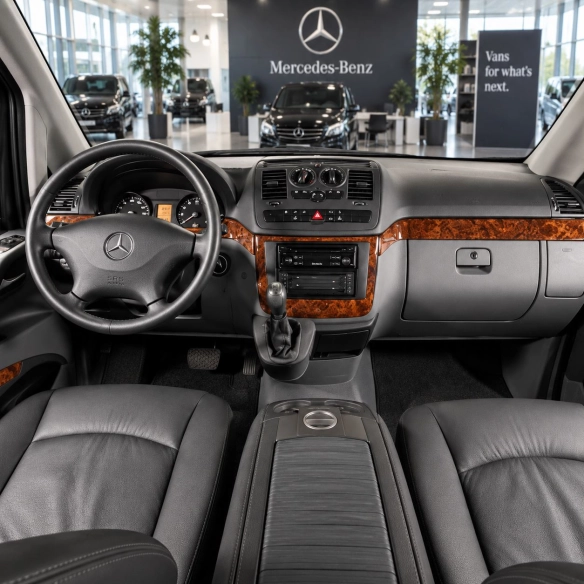 Mercedes Vito W639 2006-Actualidad kit 3D de molduras interiores para salpicadero 3 piezas