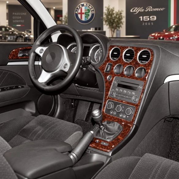 Alfa Romeo 159 2005-heute 3D Cockpit Dekor Interieurleisten Set 8-teilig