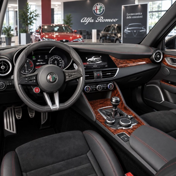 Alfa Romeo 2015 Giulia 952 3D interieur dashboard decoratieset dashboard decor 33-delen