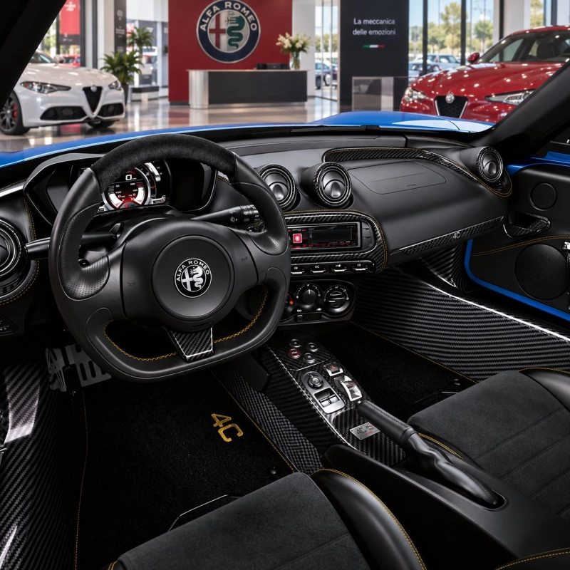 Alfa Romeo 4C 2014-2020 3D Cockpit Dekor Interieurleisten Set 35-teilig