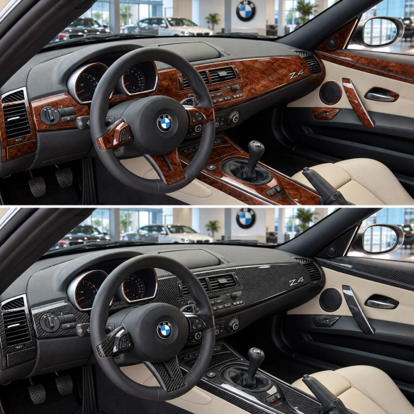 BMW Z4 E85 2003-2008 3D Cockpit Dekor Interieurleisten Set 54-teilig