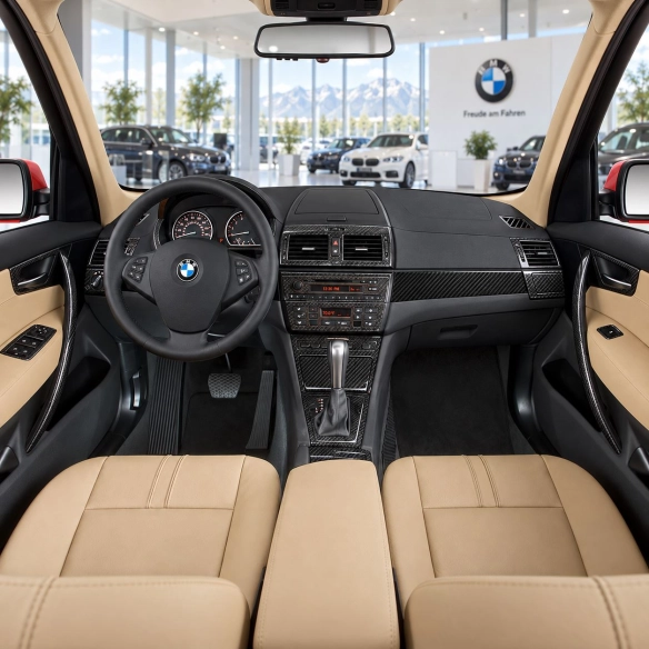BMW X3 E83 2004-2010 kit 3D de molduras interiores para salpicadero 48 piezas