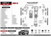 Hummer H2 2003-2007 set completo, Without Sunroof kit salpicadero 3D