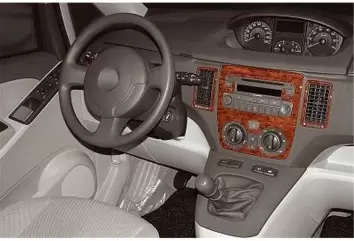 Fiat Idea 01.2004 3D Inleg dashboard Interieurset aansluitend en pasgemaakt op he 7 -Teile