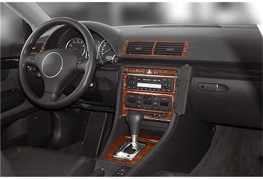 Audi A4 B6 Typ 8E - 8H 10.2000 Kit Rivestimento Cruscotto all'interno del veicolo Cruscotti personalizzati 11 -Teile