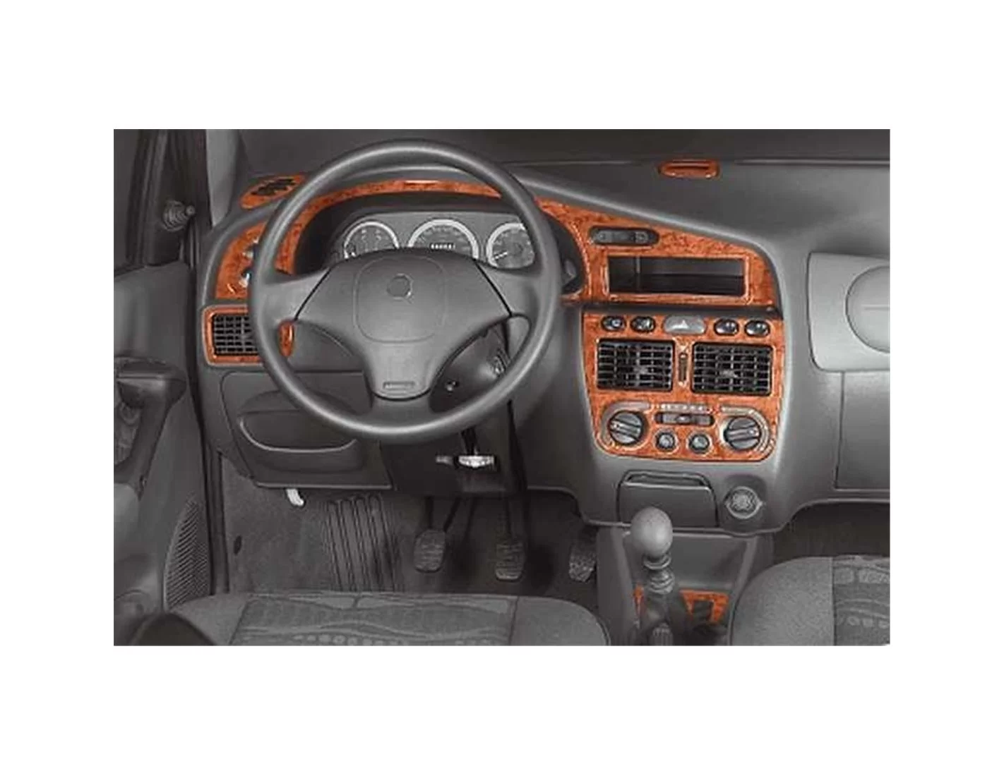 Fiat Palio Weekend 01.98-03.02 3M 3D Interior Dashboard Trim Kit Dash Trim Dekor 12-Parts