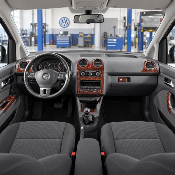 Volkswagen Caddy 2004-2009 3D kit décoration intérieure tableau de bord 16 pièces