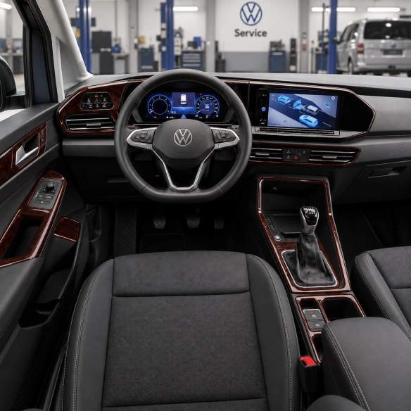 Volkswagen Caddy 2020-Actualidad kit 3D de molduras interiores para salpicadero 30 piezas
