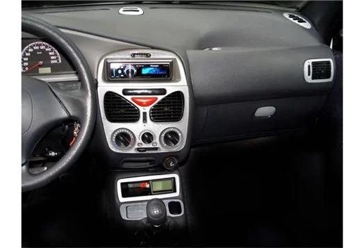 Fiat Palio-Albea-Strada 04.02-06.05 3M 3D Interior Dashboard Trim Kit Dash Trim Dekor 18-Parts