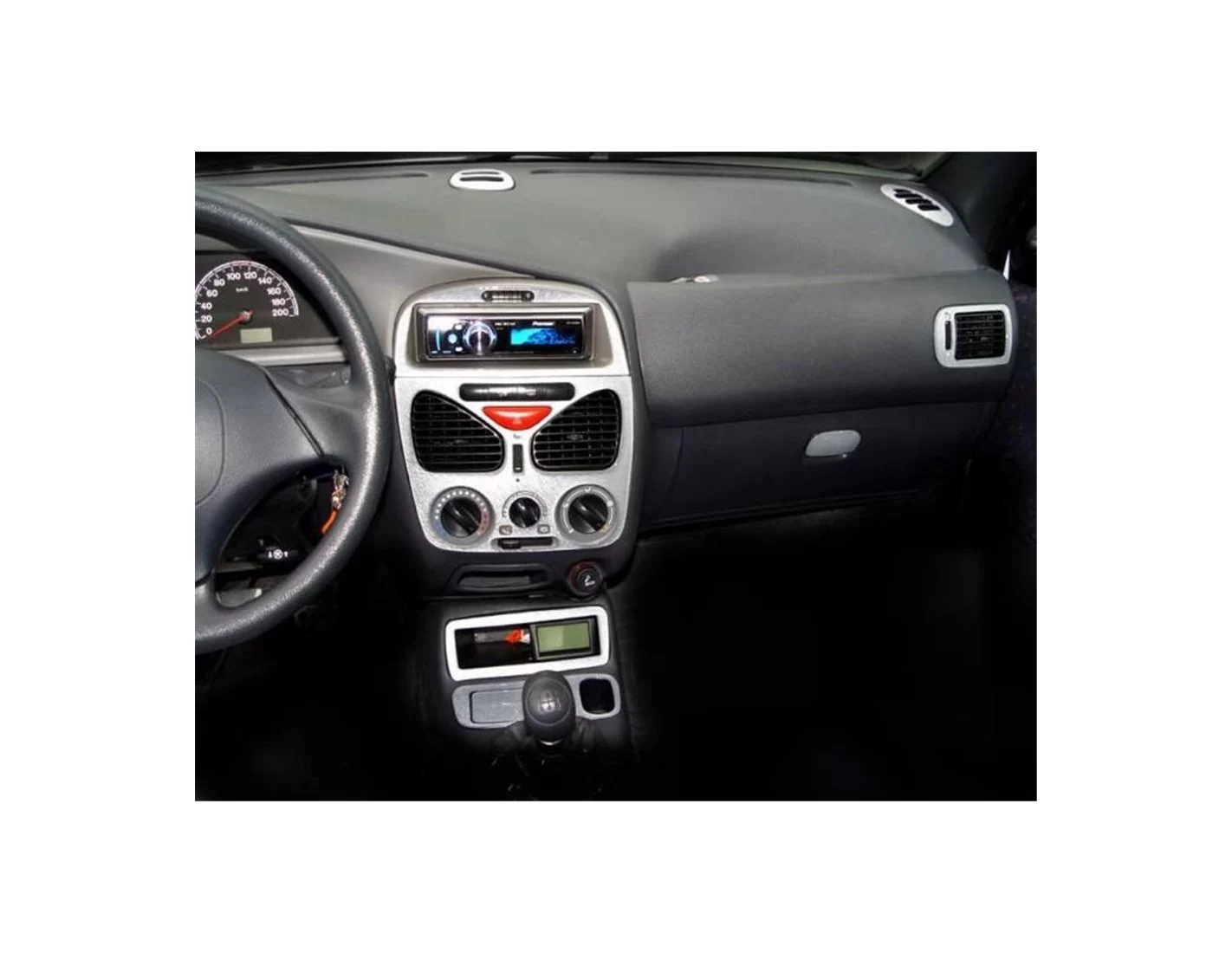 Fiat Palio-Albea-Strada 04.02-06.05 3M 3D Interior Dashboard Trim Kit Dash Trim Dekor 18-Parts