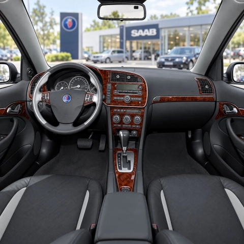Saab 9-3 2007 onward Full Set, Automatic transmission, Without NAVI Interior Dashboard Trim Kit