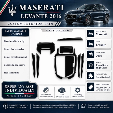Maserati Levente 2016 – Designer Trim – Kit completo per interni
