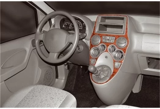 Fiat Panda 09.2003 3M 3D Interior Dashboard Trim Kit Dash Trim Dekor 2-Parts