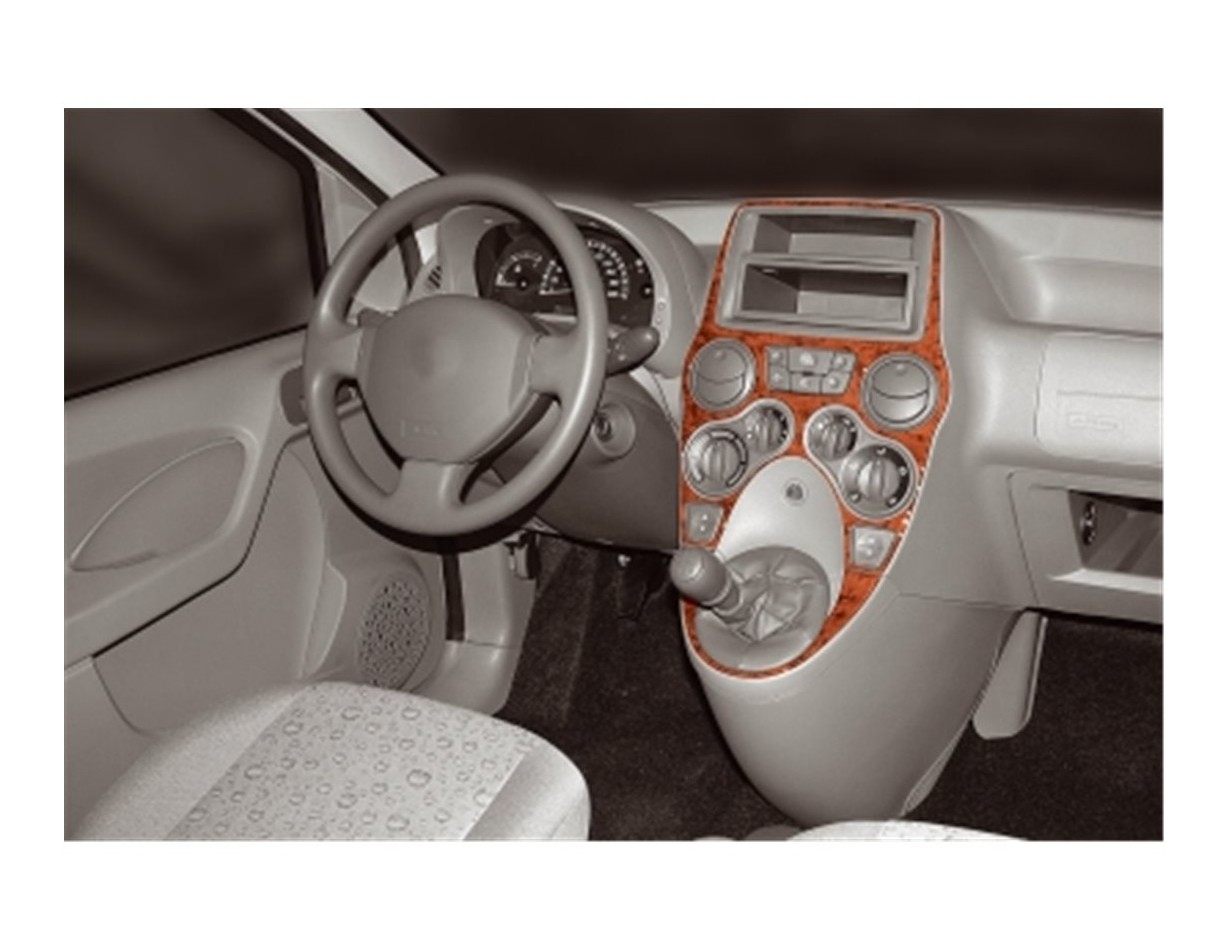 Fiat Panda 09.2003 Kit Rivestimento Cruscotto all'interno del veicolo Cruscotti personalizzati 2-Decori