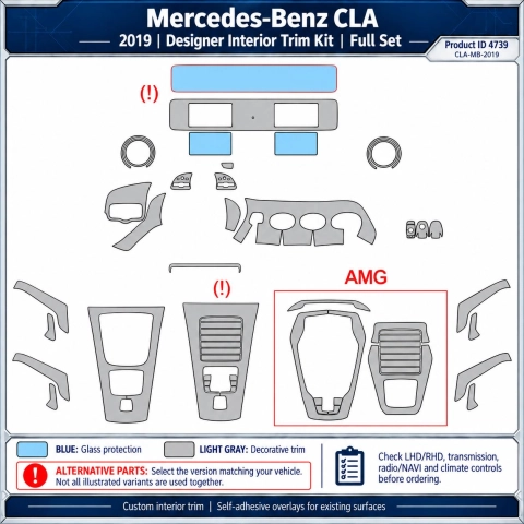Mercedes-Benz Cla 2019 – Designer Trim – Innenraum-Komplettset