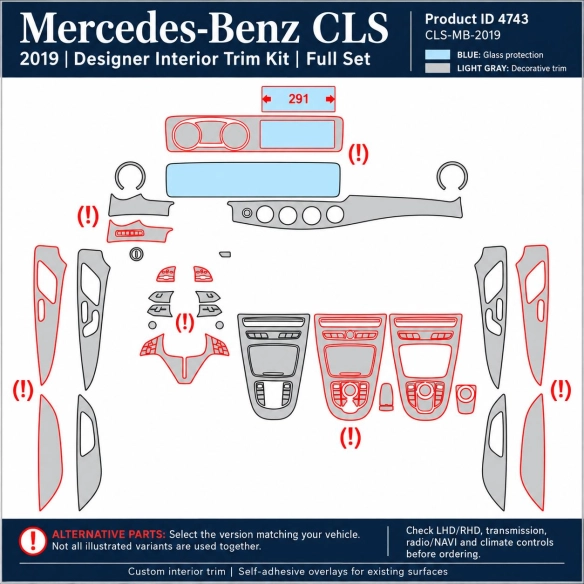 Mercedes-Benz CLS 2019 – Designer Trim – Kit completo per interni