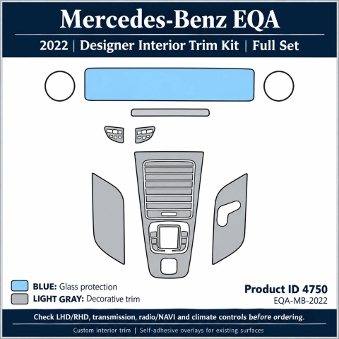 Mercedes-Benz Eqa 2022 – Designer Trim – Innenraum-Komplettset