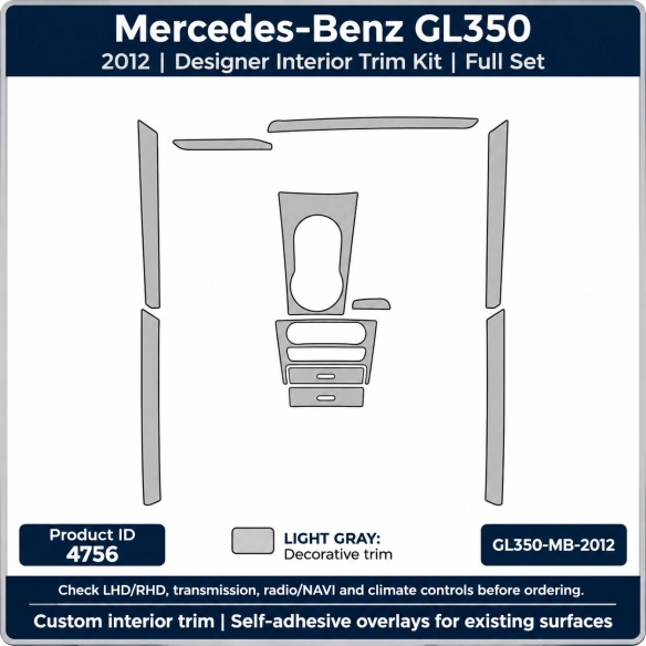 Mercedes-Benz Gl350 2012 – Designer Trim – Kit completo per interni