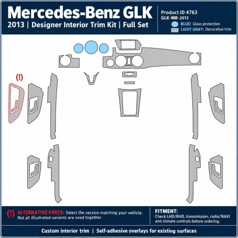 Mercedes-Benz Glk 2013 – Designer Trim – Kit completo per interni