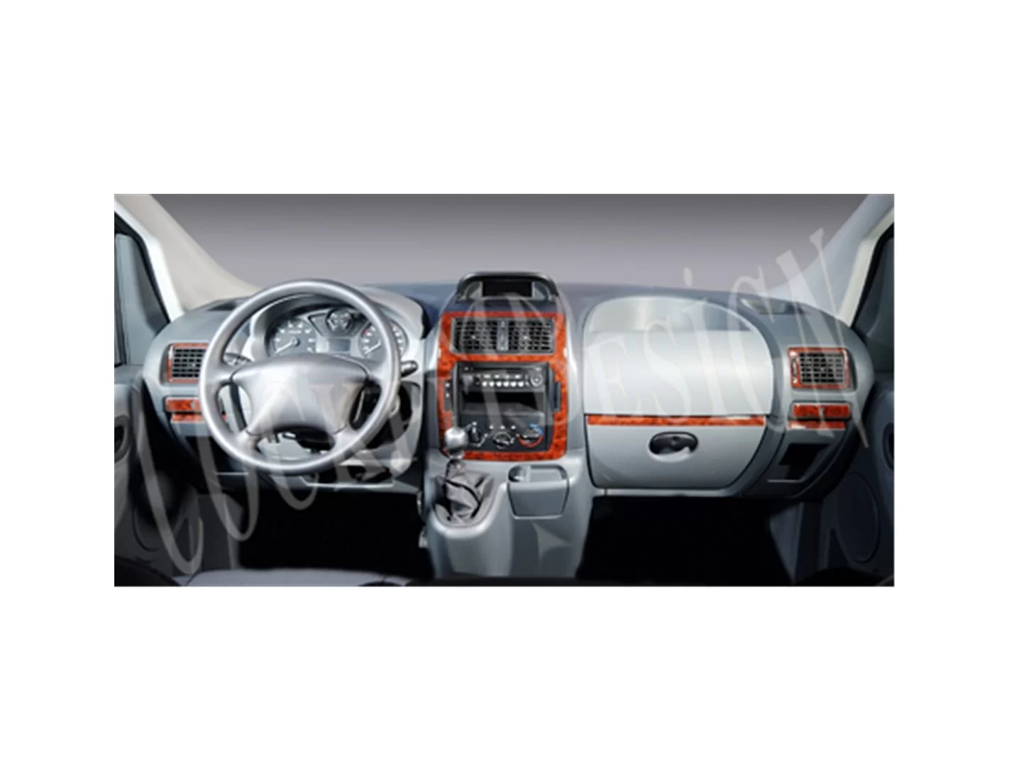 Fiat Scudo 01.2007 3M 3D Interior Dashboard Trim Kit Dash Trim Dekor 12-Parts