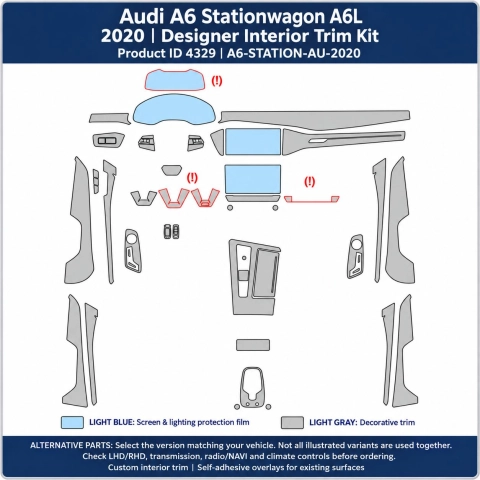 Audi A6 Stationwagon A6l 2020 – Designer Interior Trim Kit – Full Set