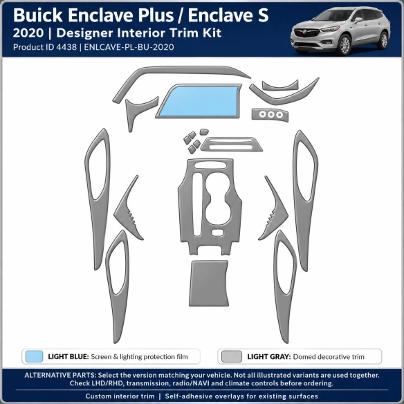 Buick Enlcave Plus Enlcave S 2020 – Designer Trim – Kit intérieur complet
