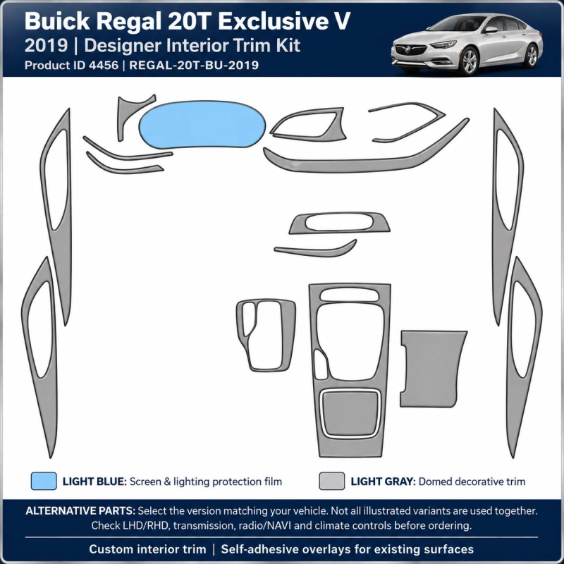 Buick Regal 20T Exclusive V 2019 – Designer Trim – Kit completo para interiores