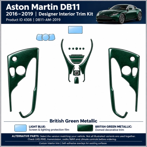 Astonmartin Db11 2019 2023 – Designer Trim – Kit completo para interiores